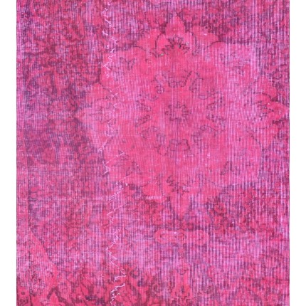 Pink Handmade Vintage Overdyed Turkish Carpet